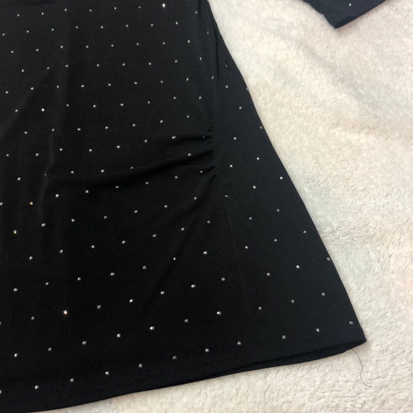 Express black mini dress with rhinestones - Picture 4 of 8